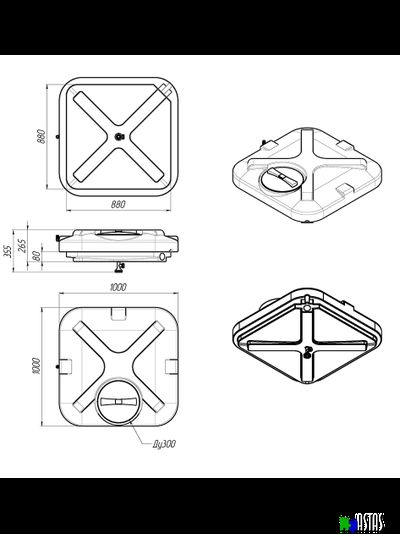 Бак для душа «Rostok» 150л