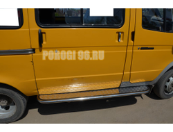 Пороги с накладным листом (пассажирская сторона) d42 для ГАЗель ГАЗ 27057