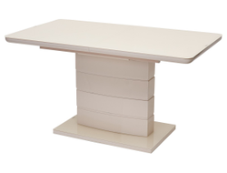 Стол ALTA 120 BEIGE / супер бежевое  глянцевое стекло М-City