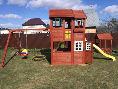 Детская площадка для дачи IgraGrad Клубный домик 2 с рукоходом Luxe купить в Воронеже