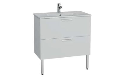 Комплект мебели VITRA MIA, 80 см, с ящиками, белый глянец, 66109