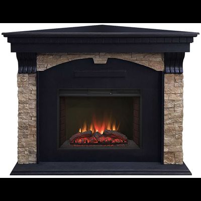 Угловой электрокамин Дублин BL M4 с очагом Sparta 25.5 LED