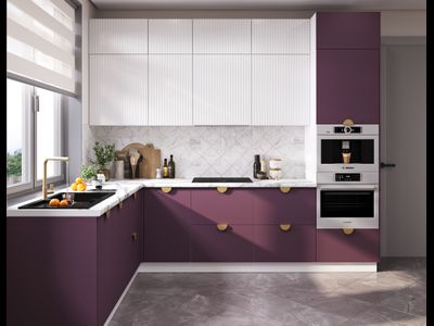 Кухня модульная "Микс" Мыло-слива софт-тач M03, Рейка-снежно-белый MF16_(БТС)