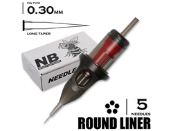 5 RLLT/0.30 - Round Liner Long Taper "BEE NEEDLE"