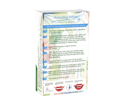 Полоски отбеливающие для чувствительных зубов Super Strips, Amazing White, 14 шт.