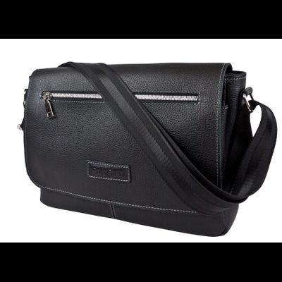 Кожаная мужская сумка Caltrano black (арт. 5067-01)