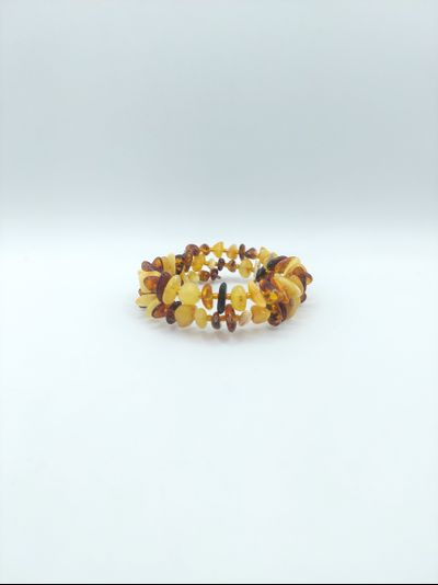 Браслет из  янтаря , двойной , безразмерный