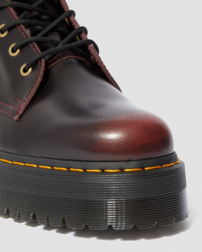Dr Martens Jadon Arcadia Leather Platform Boots Cherry Red