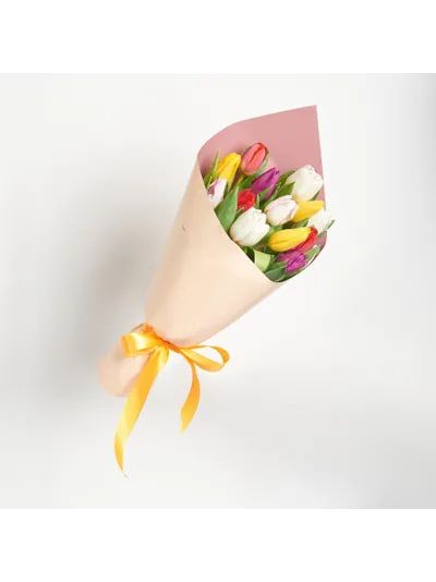 Букет из 15 тюльпанов: микс