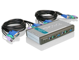 Переключатель D-Link DKVM-4K 4xChannel 1xHD15Pin&amp;2xPS With Cables 2x(DKVM-4K)