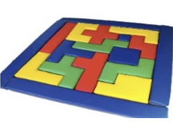 Детский игровой фигурный пазл большой 14эл.