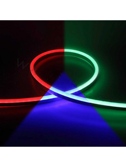 Гибкий светодиодный неон 2835 120LED/m 8x16мм 12V IP65 RGB односторонний