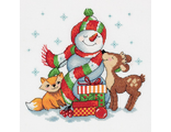 Снеговик с подарками 8-292, Кларт (набор для вышивания) vkn