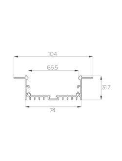 Алюминиевый профиль 4L-10432-SH ANOD Шпаклёвка