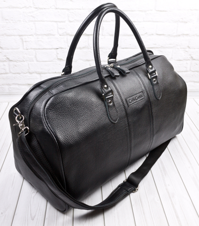 Кожаная дорожная сумка Campelli black (арт. 4014-01)