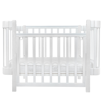 Кроватка детская продольный маятник Pituso Olivia Белый-Белый
