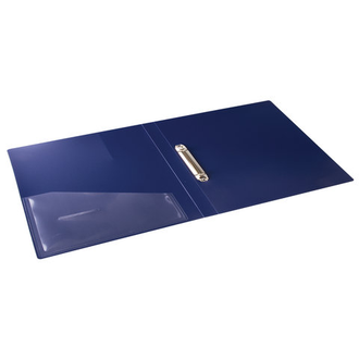 Папка на 2 кольцах BRAUBERG "Шелк", 25 мм, внутренний карман, синяя, до 170 листов, 0,7 мм, 227502