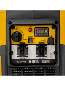 Генератор инверторный GS-3000iS, 3,0 кВт, 230 В, закрытый корпус, ручной старт Denzel