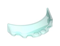 Windscreen 3 x 6 x 1 Curved, Trans-Light Blue (62360 / 4599045 / 6246853)