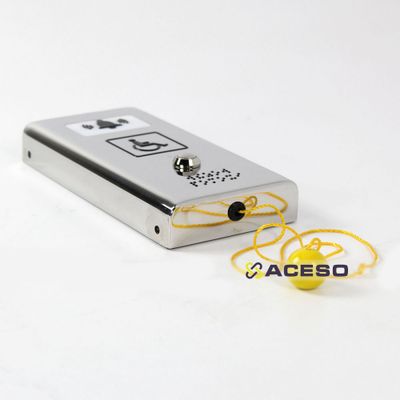 Антивандальная кнопка вызова персонала с вибрацией и шнурком AISI 304