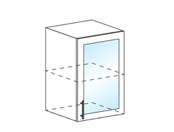 ШВС 500 Шкаф настенный 1-дверный со стеклом
