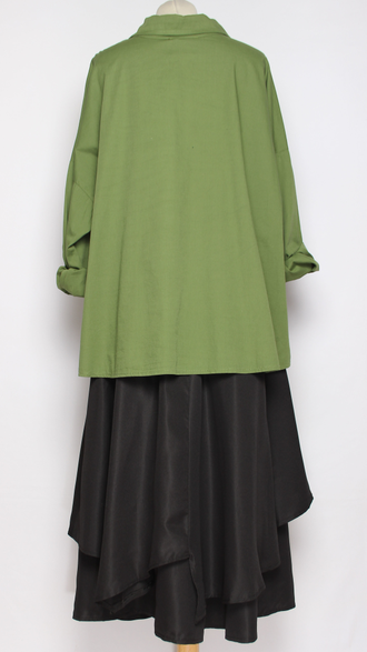 Рубашка хлопок "Большой карман" яблоко, хаки до р.56