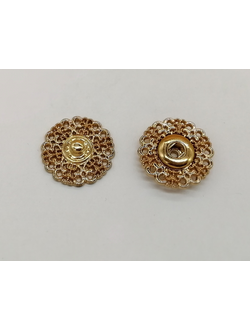Кнопка декоративная 25 мм золото, дизайн В88-21