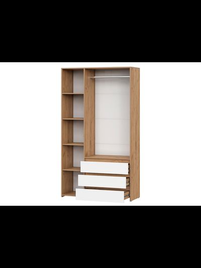 Некст Шкаф 3-створчатый Дуб Золотой / Белая шагрень