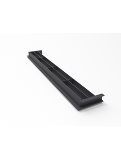 Решетка вентиляционная PARTNER (пластик черный) 385*65 мм