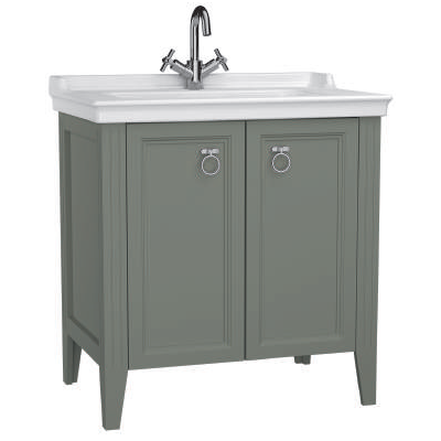 Шкаф Vitra Valarte 80 см с раковиной, с дверцами, цвет серый матовый, 62154