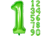 Шар 40''102 см. Цифра, 3, лайм 1 шт.