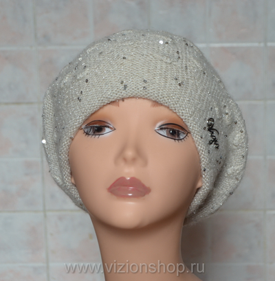 белый женский берет с шишечками фото итальянских беретов Vizio