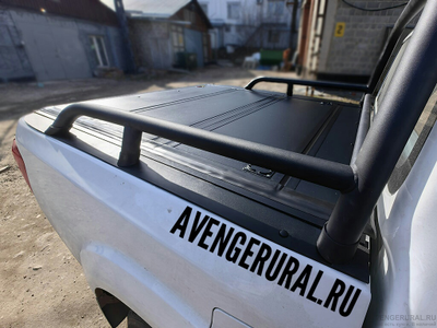 Жёсткая 4-секционная крышка HAL Standart на рестайлинговый пикап Donfeng DF6 с дугой на 3х опорах!