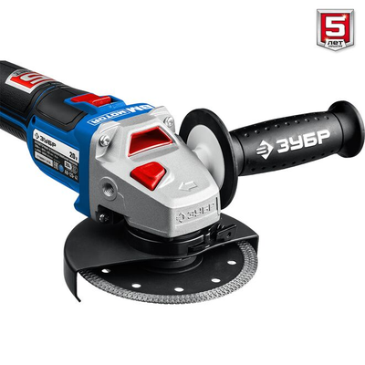 Бесщеточная угловая шлифмашина ЗУБР Профессионал 1 АКБ, 4 Ач, в сумке, 20В (AB-125-41)