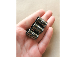 Магнитная застежка "Бамбук"  - 12мм - ЧЁРНЫЙ