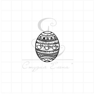 штамп пасхальное яйцо с орнаментом