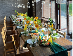 Декор длинного стола "Сочный лимон"