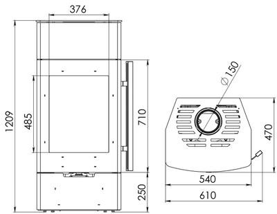Печь-камин Байкал, Мета - Бел (Беларусь)