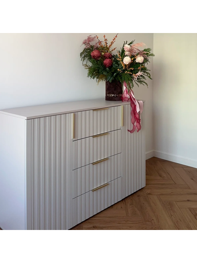 Тефия комод 2-ств с 4 ящиками 1400х450х930 Тефия / Софт Сантьяго