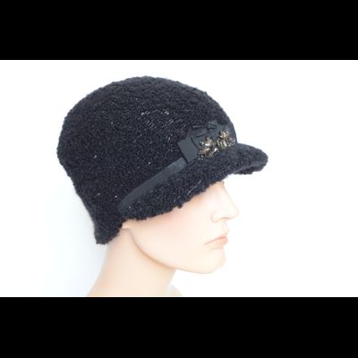 Черная кепка жокейка женская Vizio Италия 9011 VK