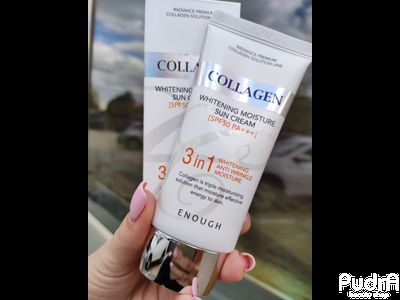 ENOUGH Солнцезащитный крем увлажняющий с коллагеном 3 в 1 COLLAGEN 3IN1 WHITENING MOISTURE SUN СREAM