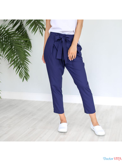 Брюки-бананы DOCLIKE DL216 Ниагара синие