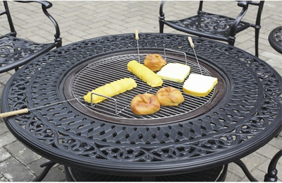 Обеденный комплект из литого алюминия с грилем Fiji
