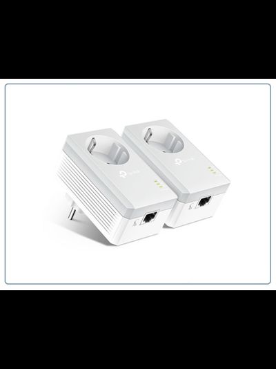 TP-LINK TL-PA4010PKIT, HomePlug AV Сетевой адаптер PowerLine 500 Мбит/с Ethernet с розетками (комплект 2 шт.)