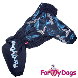Дождевик синий Wings для мопсов и французов