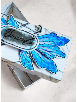 Подарочная коробочка под серёжки в стиле украшения