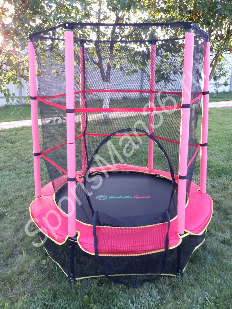 БАТУТ ДЕТСКИЙ С ЗАЩИТНОЙ СЕТКОЙ PERFETTO SPORT 5 ДИАМЕТР 1,4 М