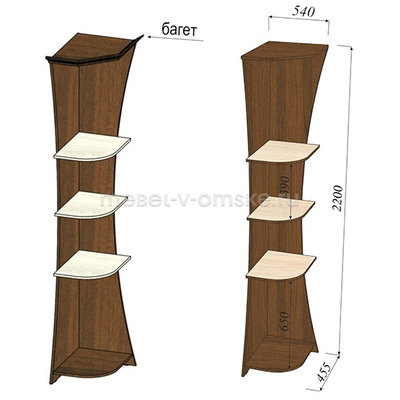 Стеллаж Карина угловой