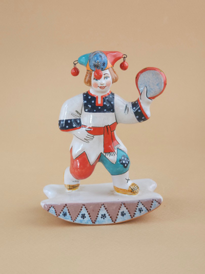 Качалка "Скоморох с 3-мя бубенчиками"