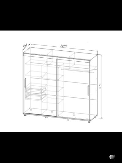 Комфорт - 12 ПРАЙМ шкаф-купе 2 м Сонома